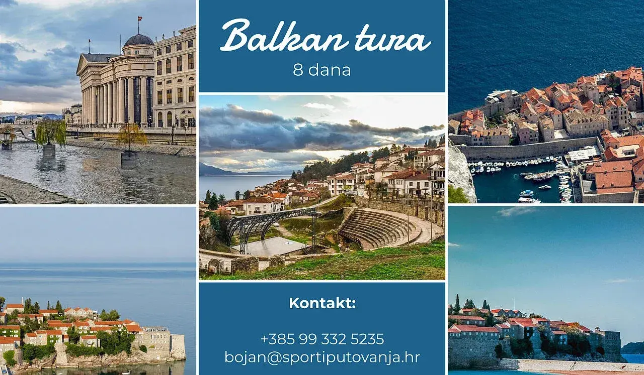 Balkan Tura 8 dana via Zagreb – Skopje – Tirana – Dubrovnik